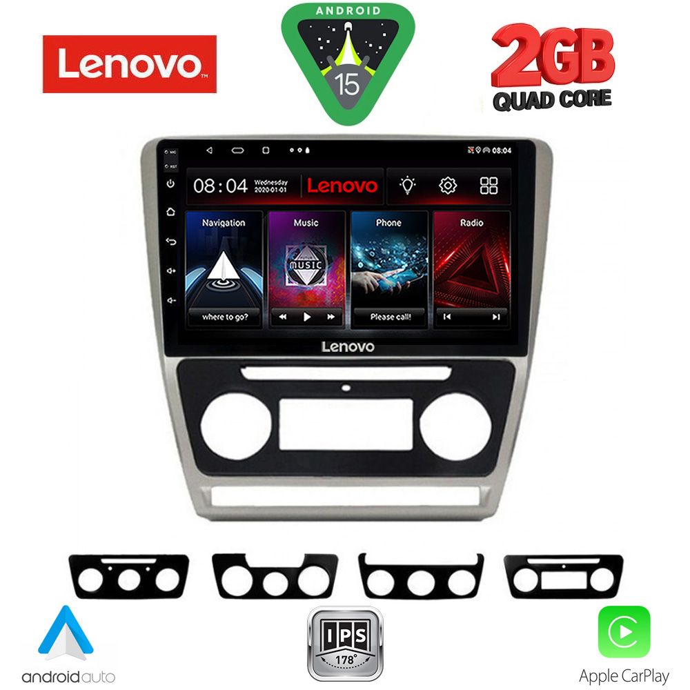 LVD2595SL_15 LENOVO LVD 2595SL_CPA (10inc) MULTIMEDIA TABLET for SKODA OCTAVIA 5 mod. 2005-2012 (SILVER) - Image 1