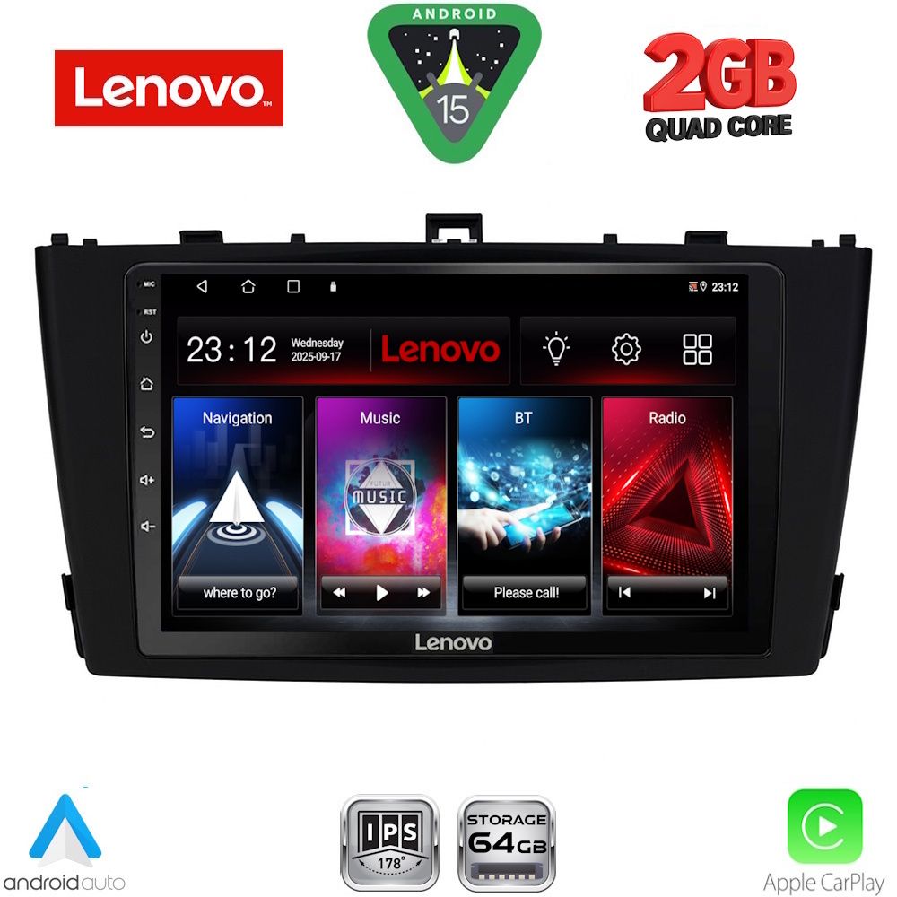 LVD2705BL_15 LENOVO LVD 2705BL_CPA (9inc) MULTIMEDIA TABLET for TOYOTA AVENSIS (T27) mod. 2009-2015 (BLACK) - Image 1
