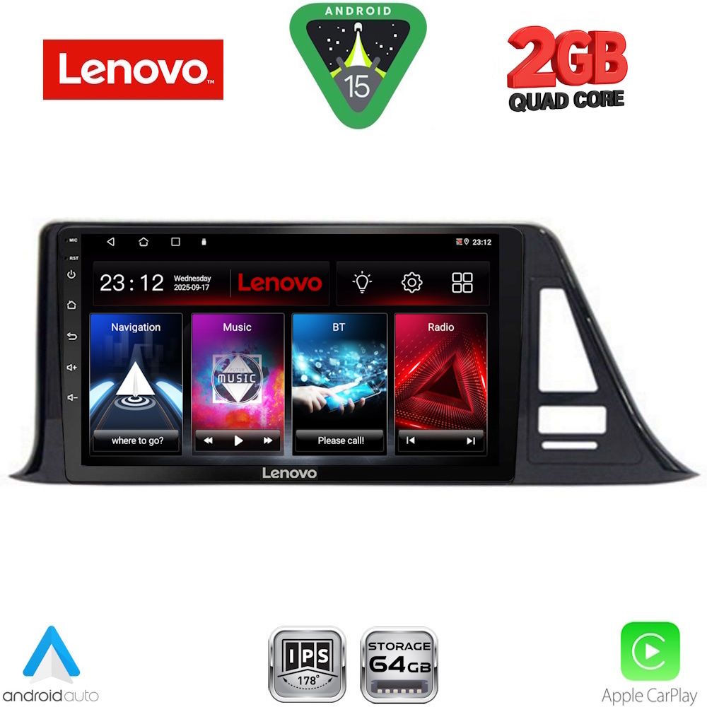 LVD2709_15 LENOVO LVD 2709_CPA (9inc) MULTIMEDIA TABLET for TOYOTA CH-R mod. 2017-2023 - Image 1
