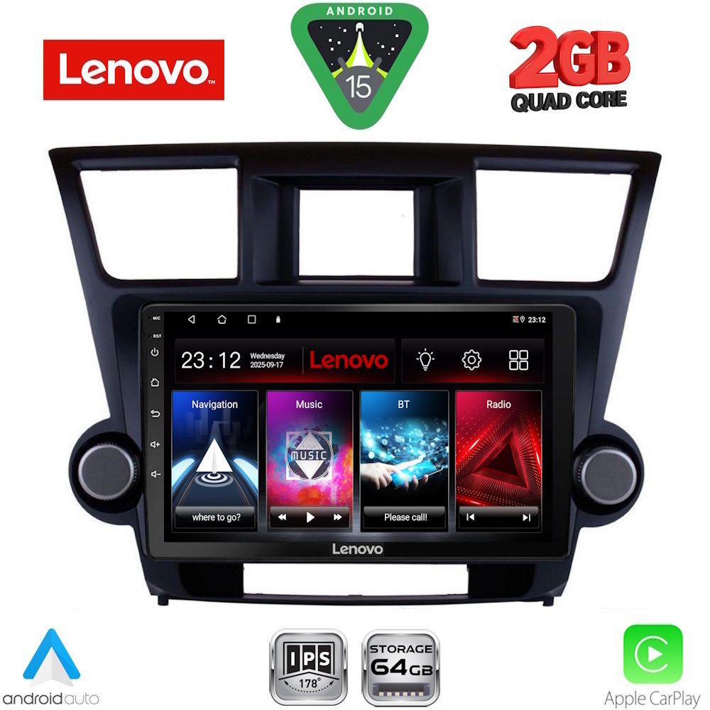LVD2719_15 LENOVO LVD 2719_CPA (10inc) MULTIMEDIA TABLET for TOYOTA HIGHLANDER mod. 2008-2015 - Image 1