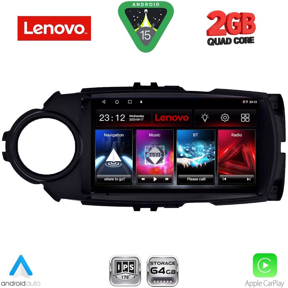 LVD2737FL_15 LENOVO LVD 2737FL_CPA (9inc) MULTIMEDIA TABLET for TOYOTA YARIS mod. 2015-2020 - Image 1