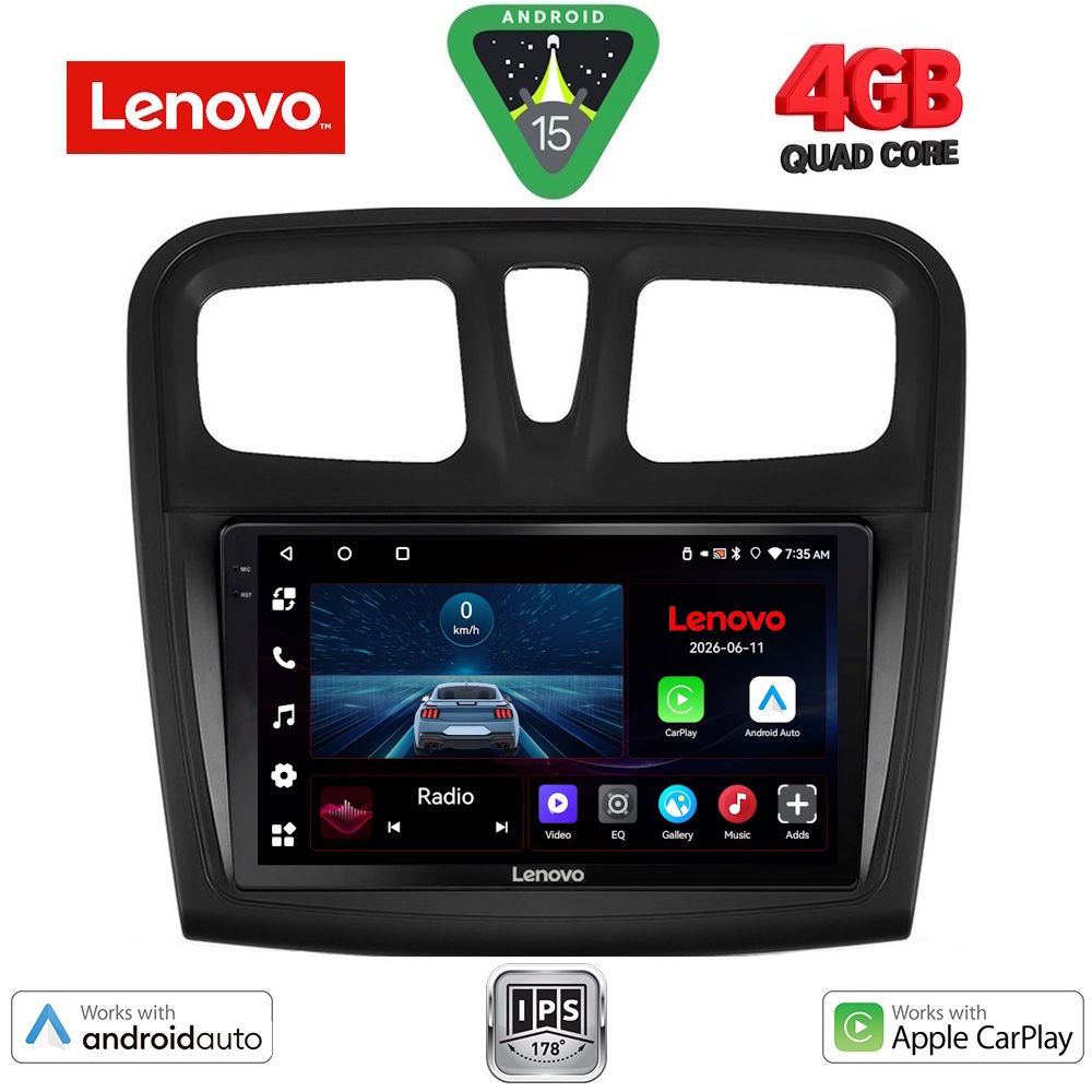 LVE7108SQ_15 LENOVO LVE 8108SQ_CPAA (9inc) MULTIMEDIA TABLET for DACIA LOGAN – SANDERO mod. 2012-2019 - Image 1