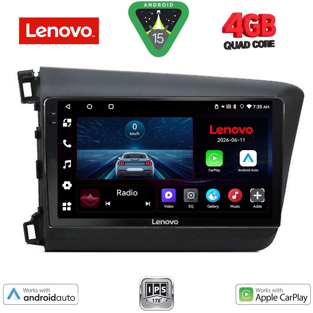 LVE71904D_15 LENOVO LVE 81904D_CPAA (9inc) MULTIMEDIA TABLET for HONDA CIVIC 4Doors mod. 2012-2016 - Image 1
