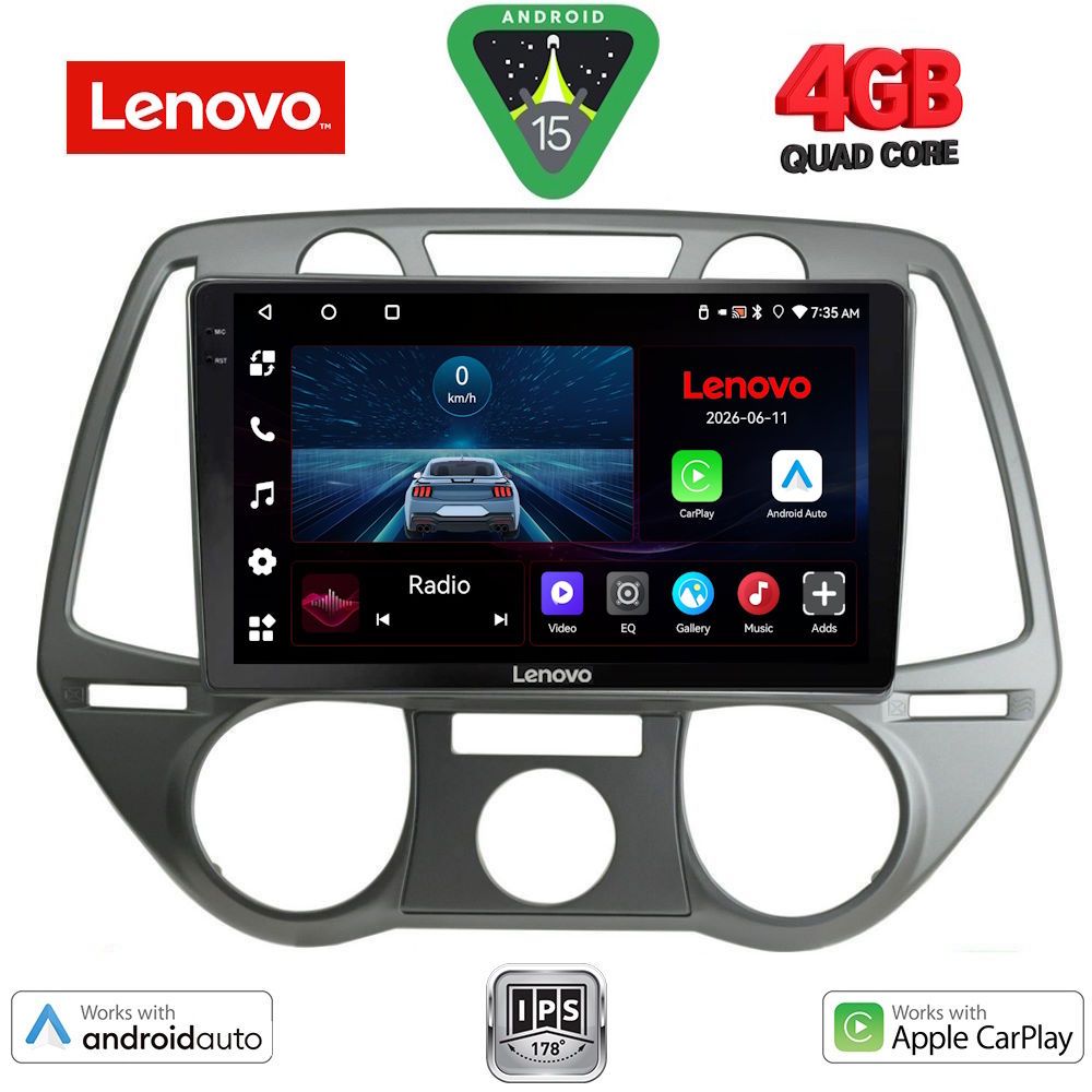 LVE7228_15 LENOVO LVE 8228_CPAA A/C (9inc) MULTIMEDIA TABLET for HYUNDAI i20 mod. 2008-2012 - Image 1