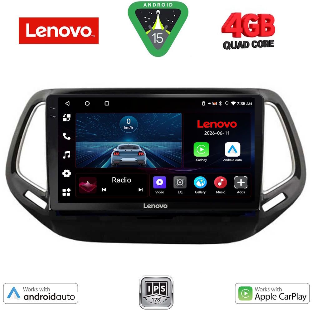 LVE7278_15 LENOVO LVE 8278_CPAA (10inc) MULTIMEDIA TABLET for JEEP COMPASS mod. 2016-2021 - Image 1