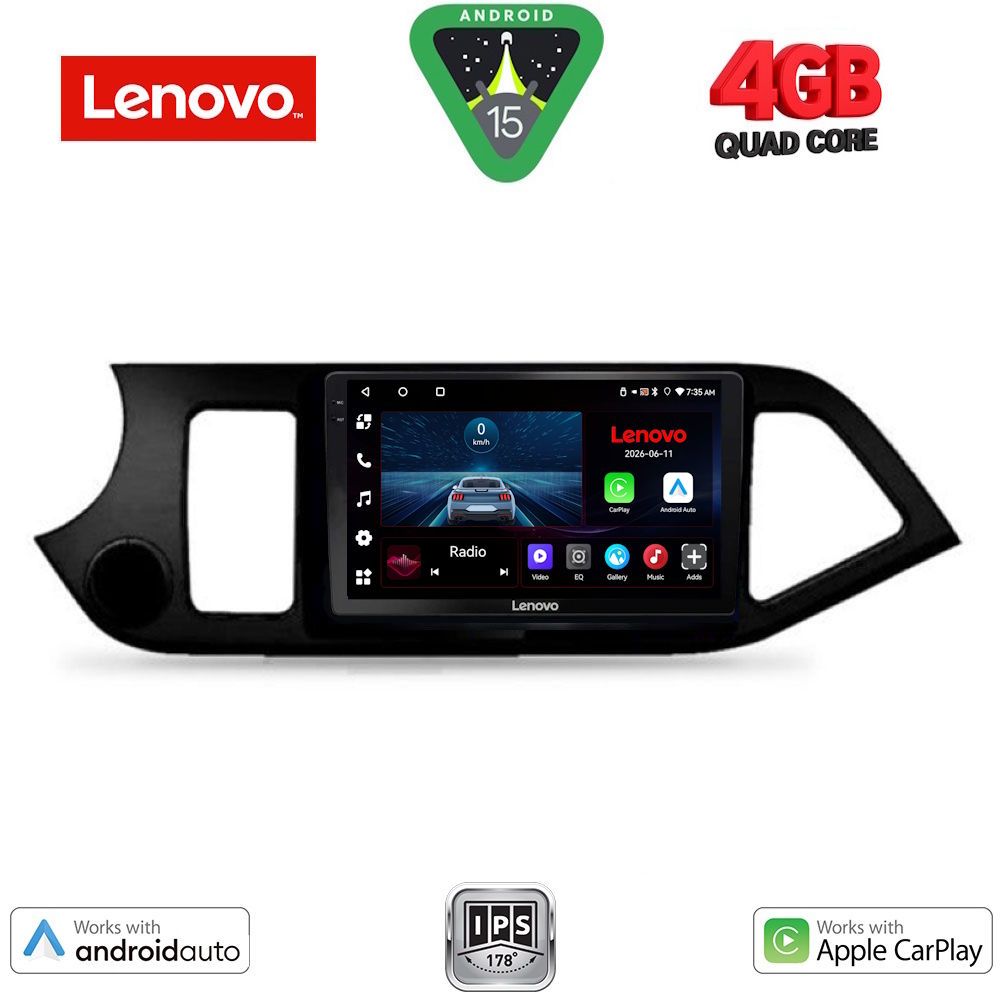 LVE7308_15 LENOVO LVE 8308_CPAA (9inc) MULTIMEDIA TABLET for KIA PICANTO mod. 2011-2017 - Image 1