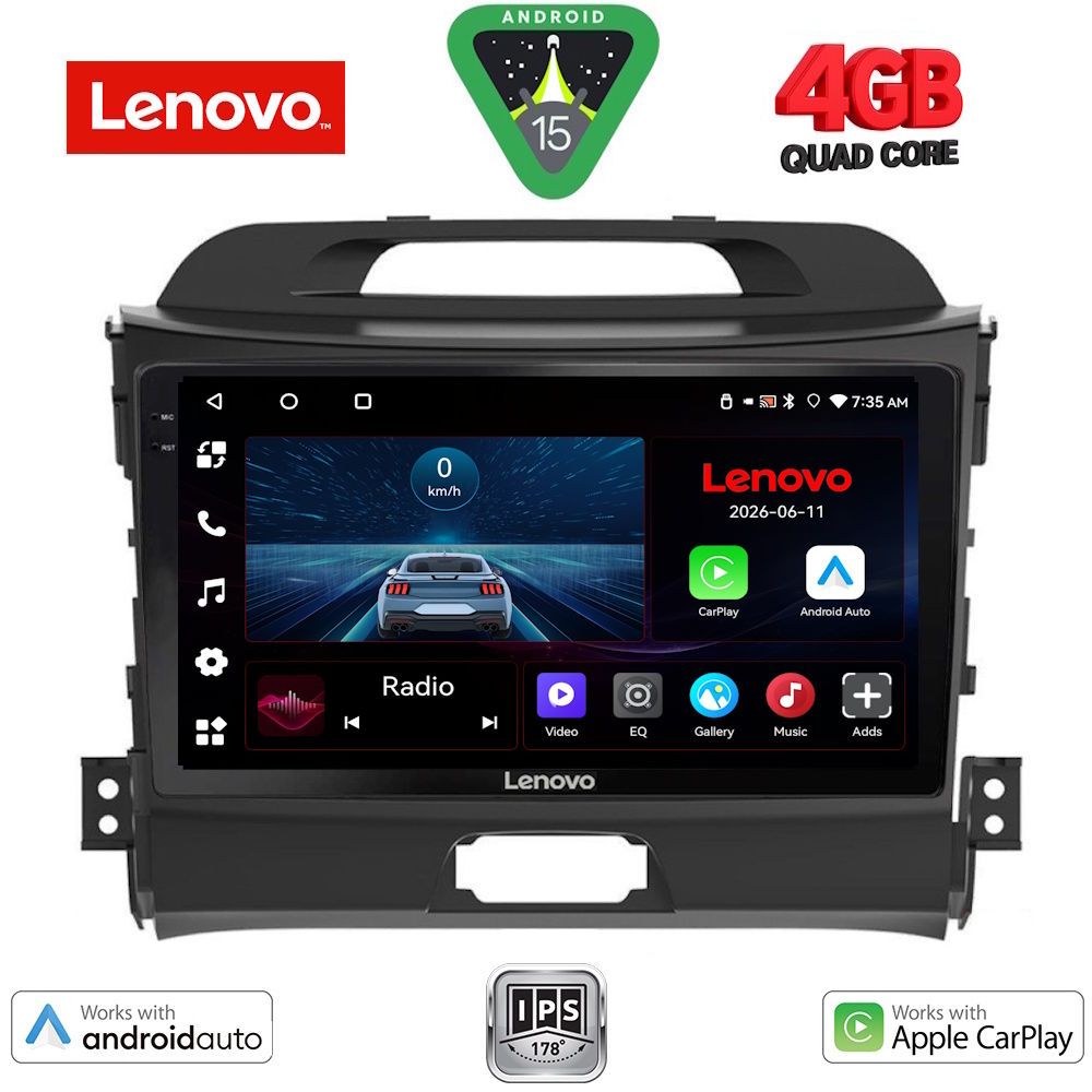 LVE7325_15 LENOVO LVE 8325_CPAA (9inc) MULTIMEDIA TABLET for KIA SPORTAGE mod. 2010-2015 - Image 1