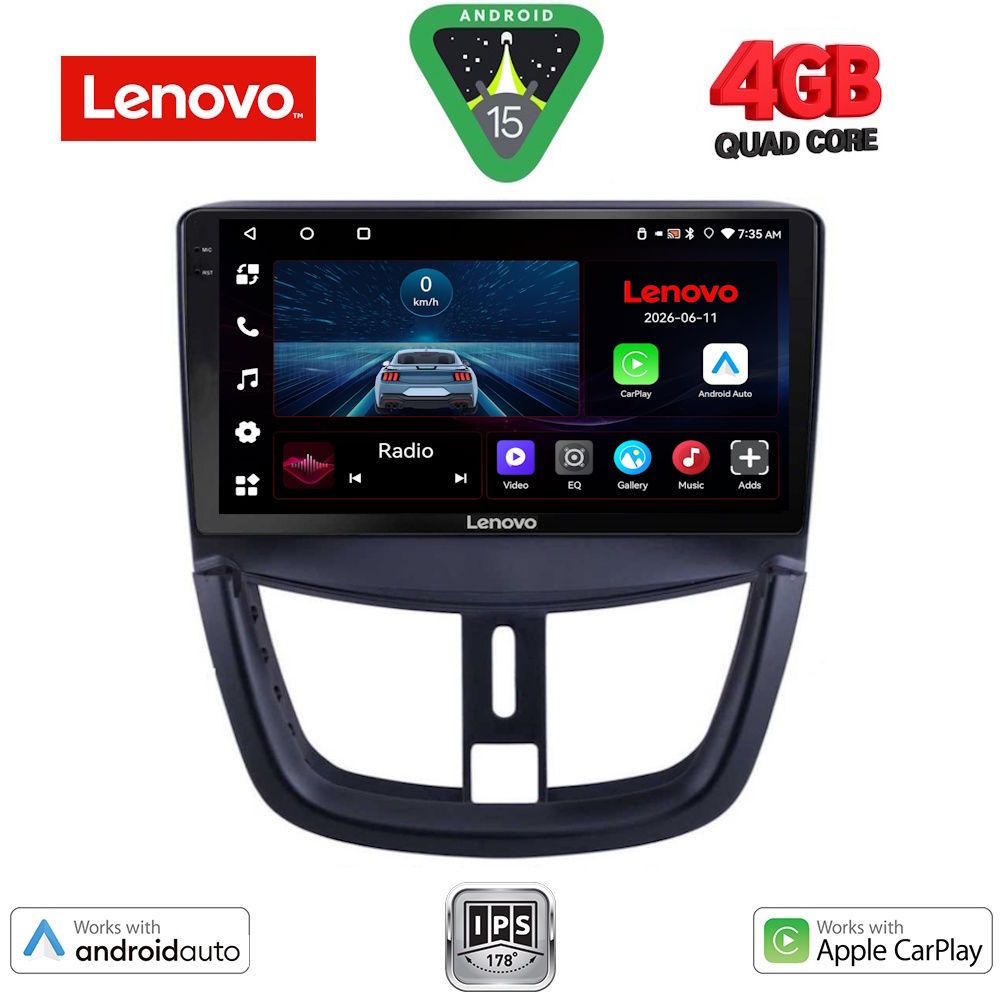 LVE7507_15 LENOVO LVE 8507_CPAA (9inc) MULTIMEDIA TABLET for PEUGEOT 207 mod. 2007-2014 - Image 1