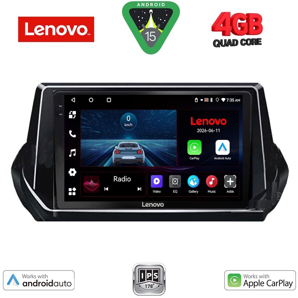 LVE7509_15 LENOVO LVE 8509_CPAA (9inc) MULTIMEDIA TABLET for PEUGEOT 208 - 2008 mod. 2021-2026 - Image 1