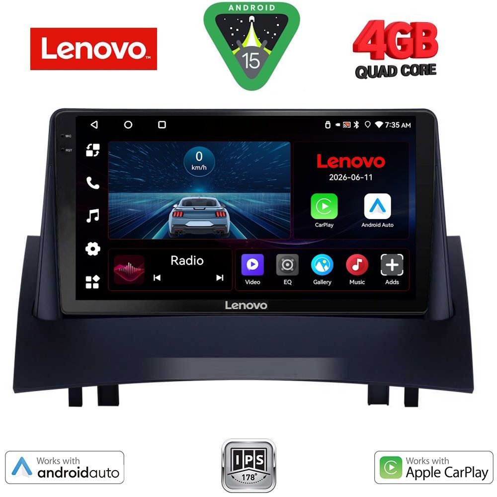 LVE7555_15 LENOVO LVE 8555_CPAA (9inc) MULTIMEDIA TABLET for RENAULT MEGANE 2 mod. 2002-2008 - Image 1
