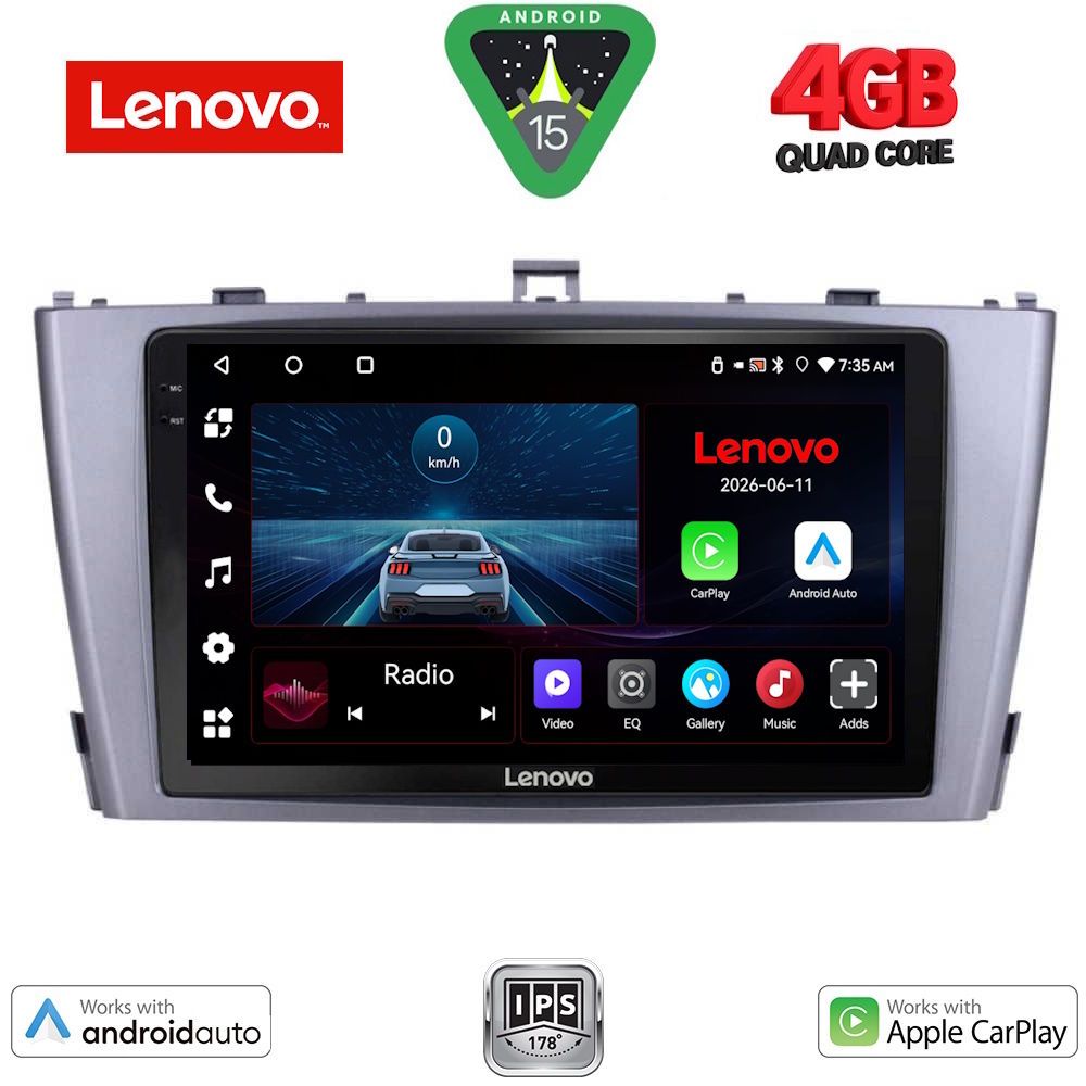 LVE7705_15 LENOVO LVE 8705SL_CPAA (9inc) MULTIMEDIA TABLET for TOYOTA AVENSIS (T27) mod. 2009-2015 (SILVER) - Image 1