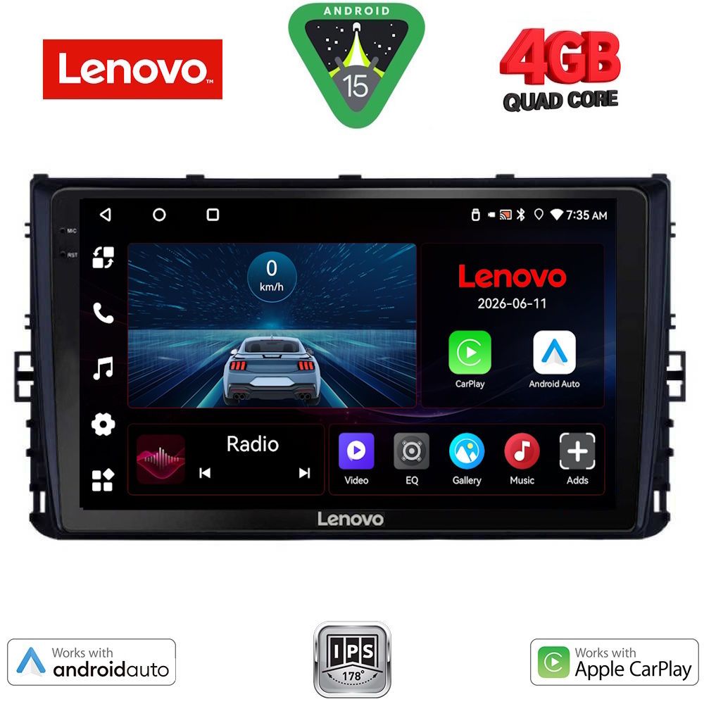 LVE7758_15 LENOVO LVE 8758_CPAA (9inc) MULTIMEDIA TABLET for VW POLO – TROC – TCROSS - TAIGO mod. 2017-2026 - Image 1
