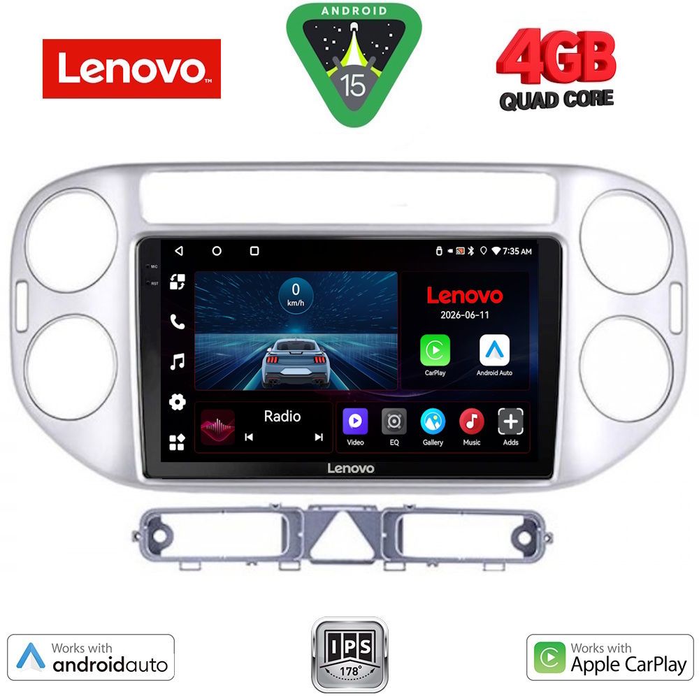 LVE7759SL_15 LENOVO LVE 8759SL_CPAA (9inc) MULTIMEDIA TABLET for VW TIGUAN mod. 2004-2011 (SILVER) - Image 1