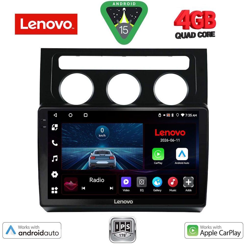 LVE7767CL_15 LENOVO LVE 8767_CPAA CLIMA (10inc) MULTIMEDIA TABLET for VW TOURAN mod. 2003-2010 - Image 1