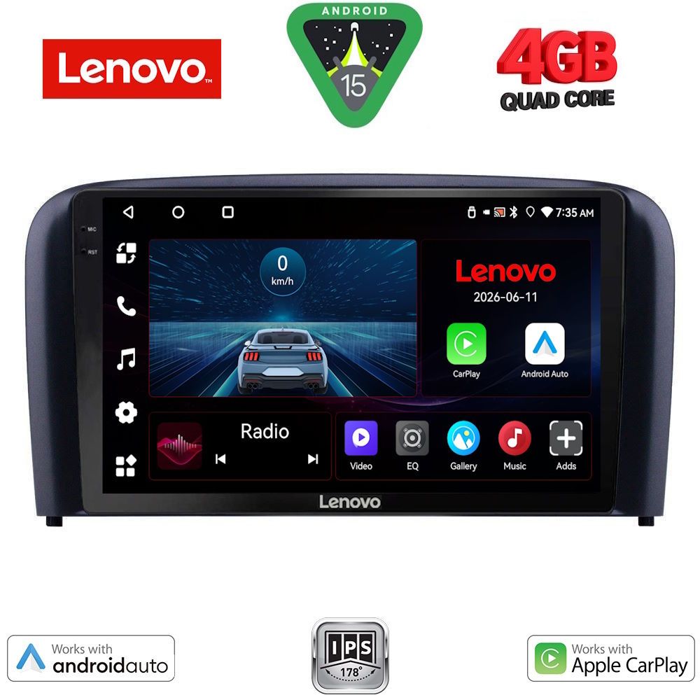 LVE7786_15 LENOVO LVE 8786_CPAA (9inc) MULTIMEDIA TABLET for VOLVO S80 mod. 1999-2006 - Image 1