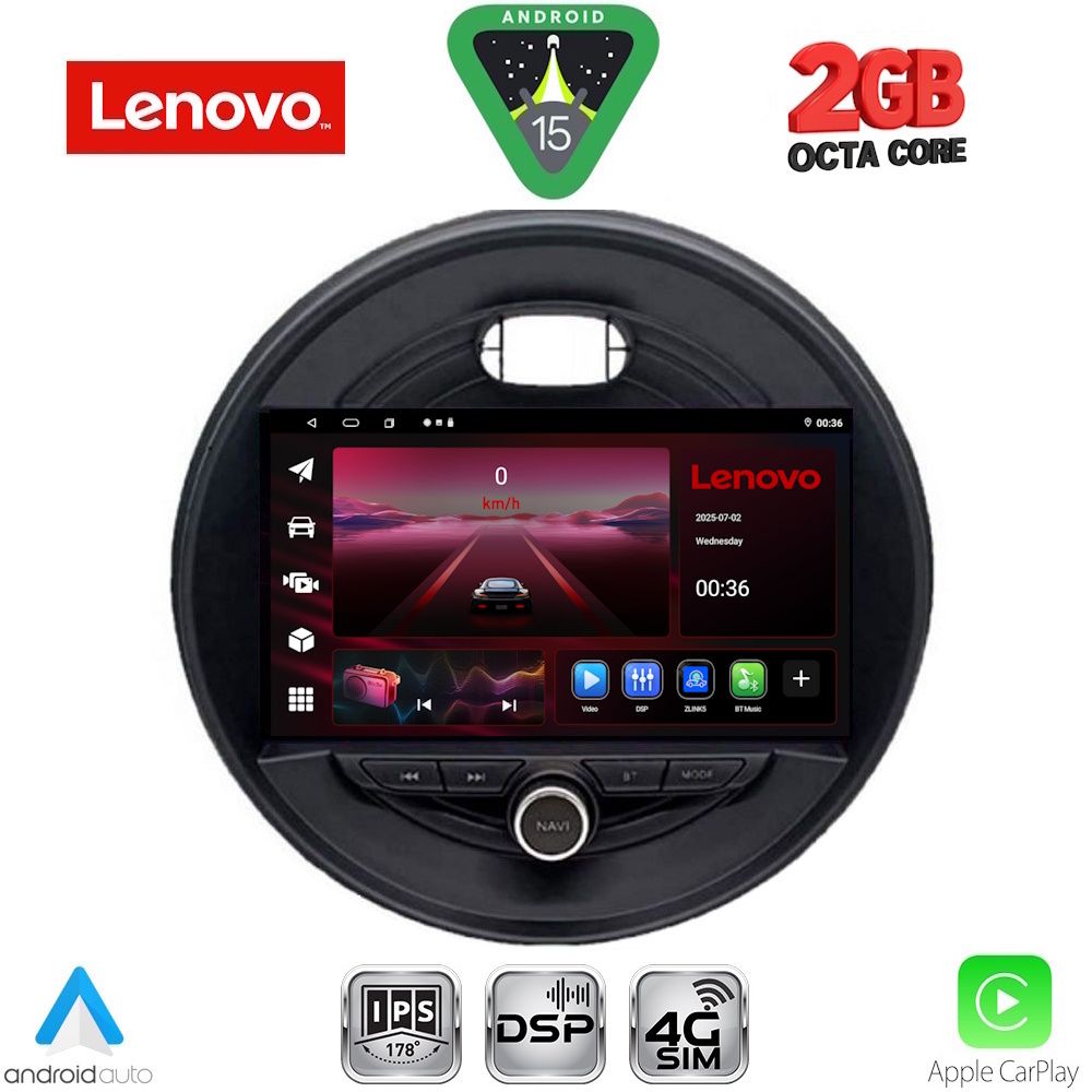 LVF5066_15_ LENOVO LVF 5066_CPA (9inc) MULTIMEDIA TABLET for MINI COOPER (F55-56-F57) mod. 2015-2024 CLUBMAN (F54) mod. 2015-2024 ROADSTER (F59) mod. 2014-2024 COUNTRYMAN (F60) mod. 2016-2024 - Image 1