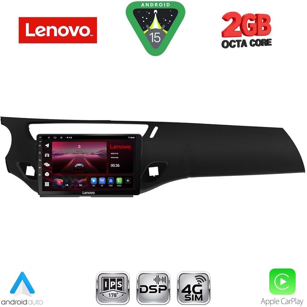 LVF5092BL_15_ LENOVO LVF 5092BL_CPA (9inc) MULTIMEDIA TABLET for CITROEN C3 - DS3 mod. 2009-2016 (BLACK) - Image 1