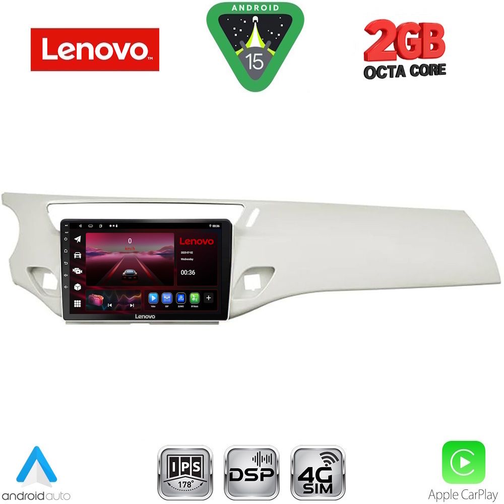 LVF5092_15_ LENOVO LVF 5092WH_CPA (9inc) MULTIMEDIA TABLET for CITROEN C3 - DS3 mod. 2009-2016 (WHITE) - Image 1