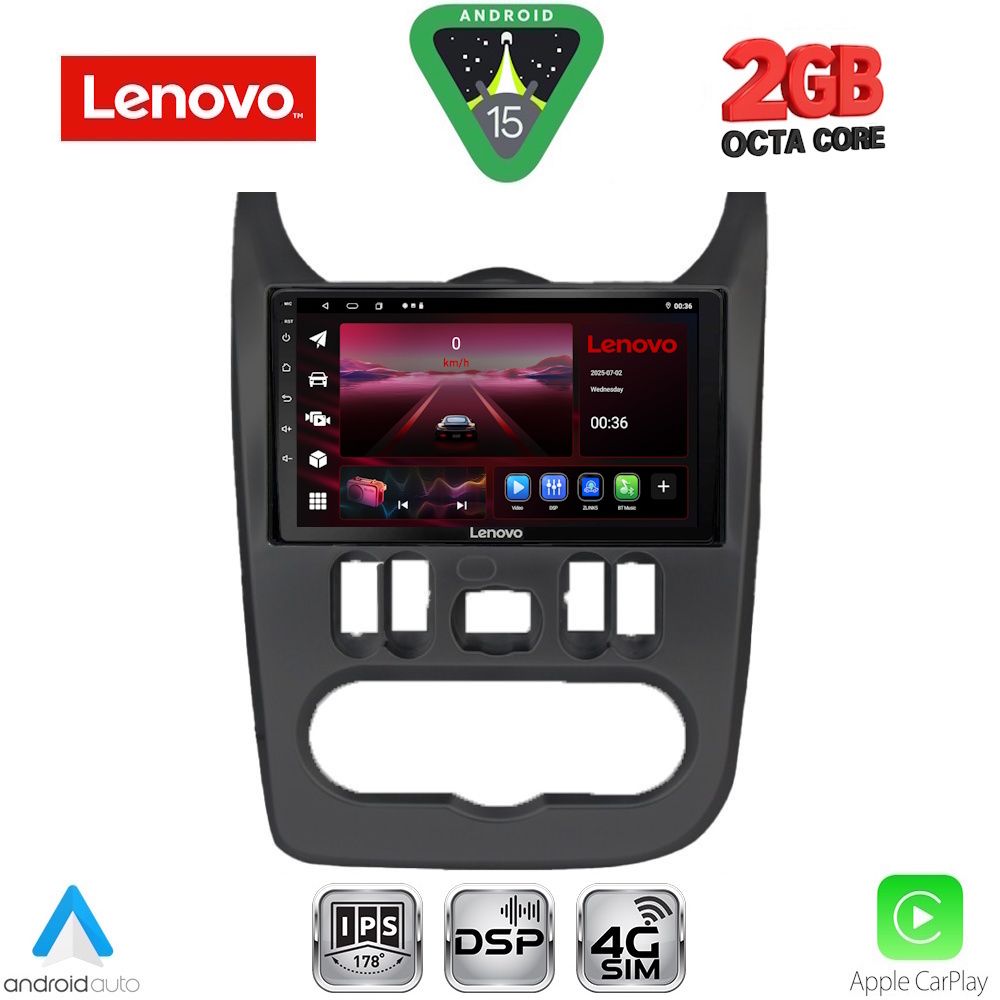 LVF5101BL_15_ LENOVO LVF 5101BL_CPA (9inc) MULTIMEDIA TABLET for DACIA DUSTER – LOGAN – SANDERO mod. 2006-2012 (BLACK) - Image 1