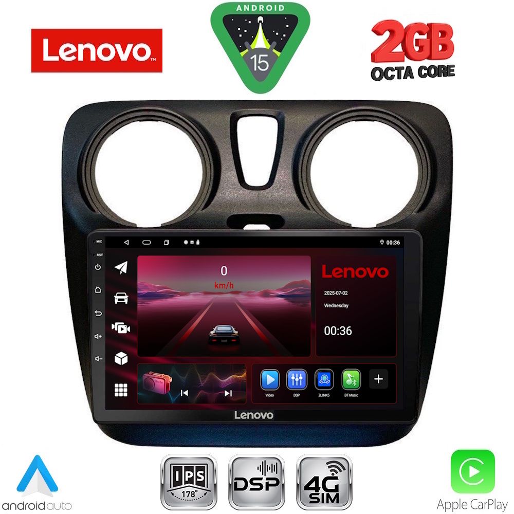 LVF5112_15_ LENOVO LVF 5112_CPA (9inc) MULTIMEDIA TABLET for DACIA DOKKER 2012-2022 - Image 1