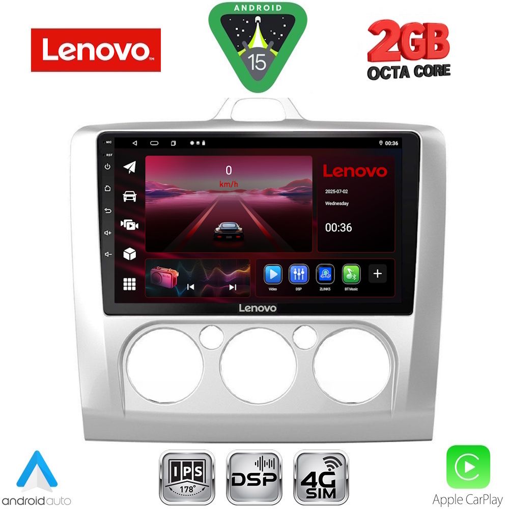 LVF5156AC_15_ LENOVO LVF 5156SL_CPA A/C (9inc) MULTIMEDIA TABLET for FORD FOCUS mod. 2005-2012 (SILVER) - Image 1