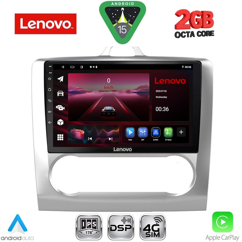 LVF5156CL_15_ LENOVO LVF 5156SL_CPA CLIMA (9inc) MULTIMEDIA TABLET for FORD FOCUS mod. 2005-2012 (SILVER) - Image 1