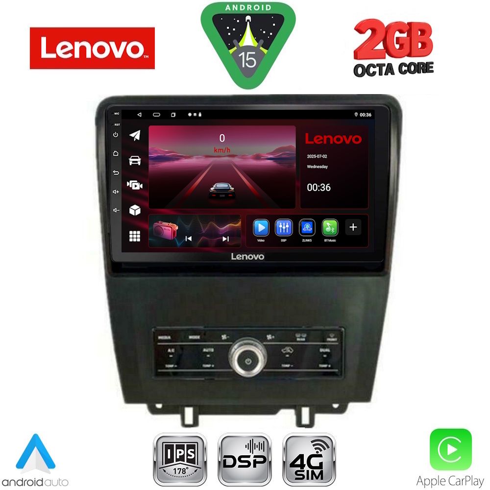 LVF5165_15_ LENOVO LVF 5165_CPA (10inc) MULTIMEDIA TABLET for FORD MUSTANG mod. 2010-2015 - Image 1