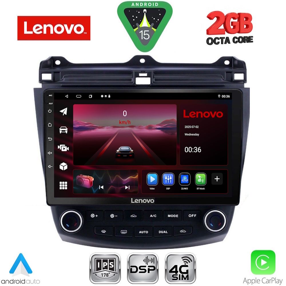 LVF5182_15_ LENOVO LVF 5182_CPA (10inc) MULTIMEDIA TABLET for HONDA ACCORD mod. 2003-2007 - Image 1