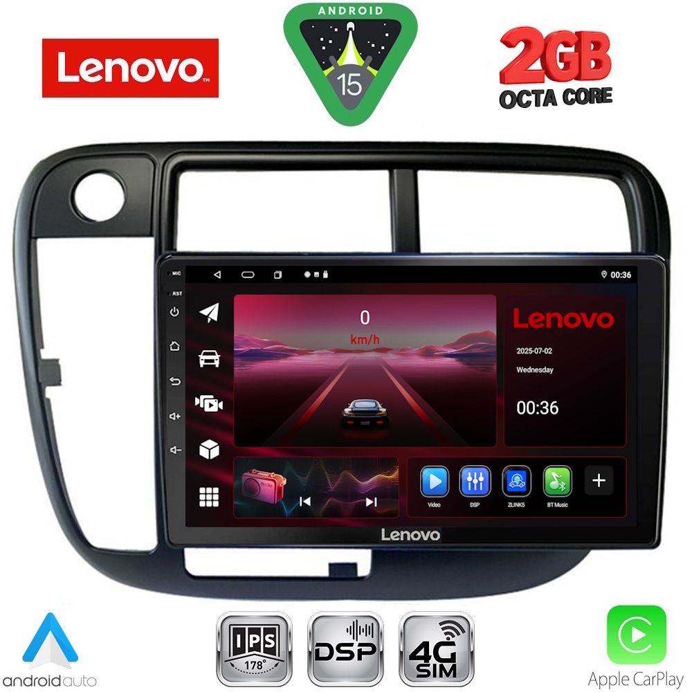 LVF5186CL_15_ LENOVO LVF 5186_CPA CLIMA (9inc) MULTIMEDIA TABLET for HONDA CIVIC mod. 1995-2001 - Image 1