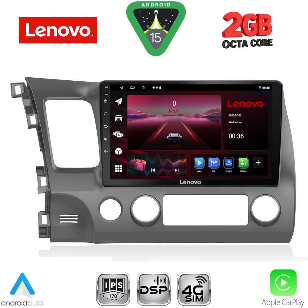 LVF5188_15_ LENOVO LVF 5188_CPA (10inc) MULTIMEDIA TABLET for HONDA CIVIC 4D mod. 2006-2012 - Image 1