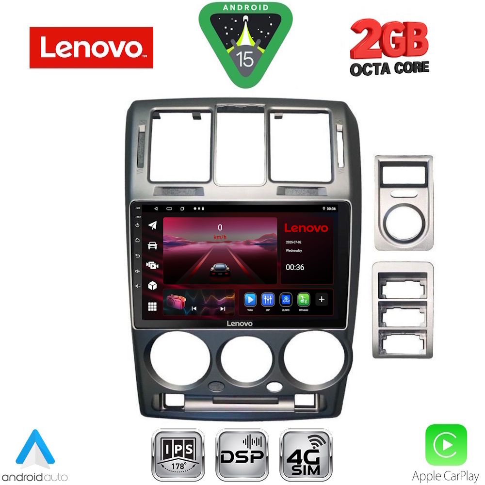 LVF5222_15_ LENOVO LVF 5222GR_CPA (9inc) MULTIMEDIA TABLET for HYUNDAI GETZ mod. 2002-2011 (GREY) - Image 1