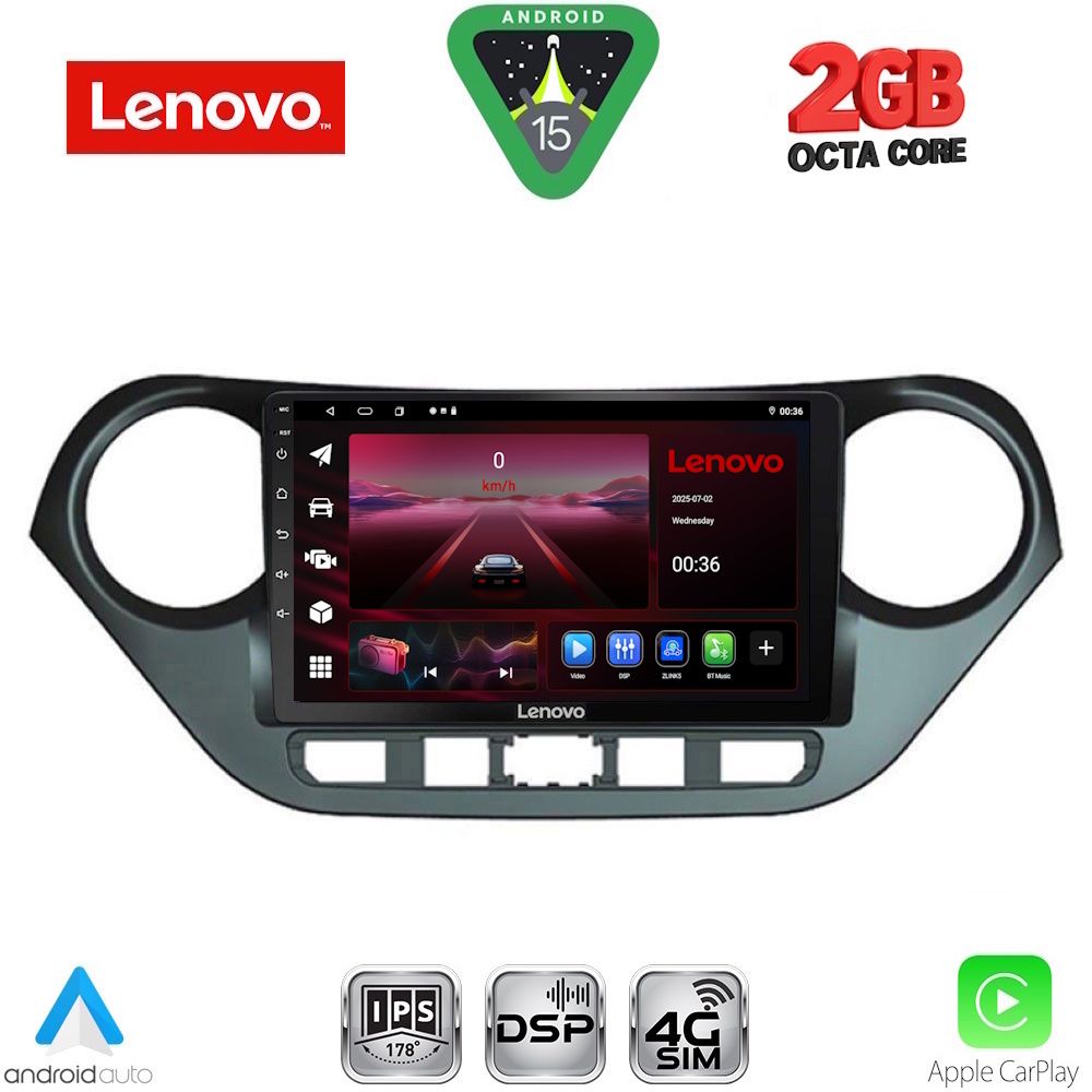 LVF5224_15_ LENOVO LVF 5224_CPA (9inc) MULTIMEDIA TABLET for HYUNDAI i10 mod. 2014-2020 - Image 1