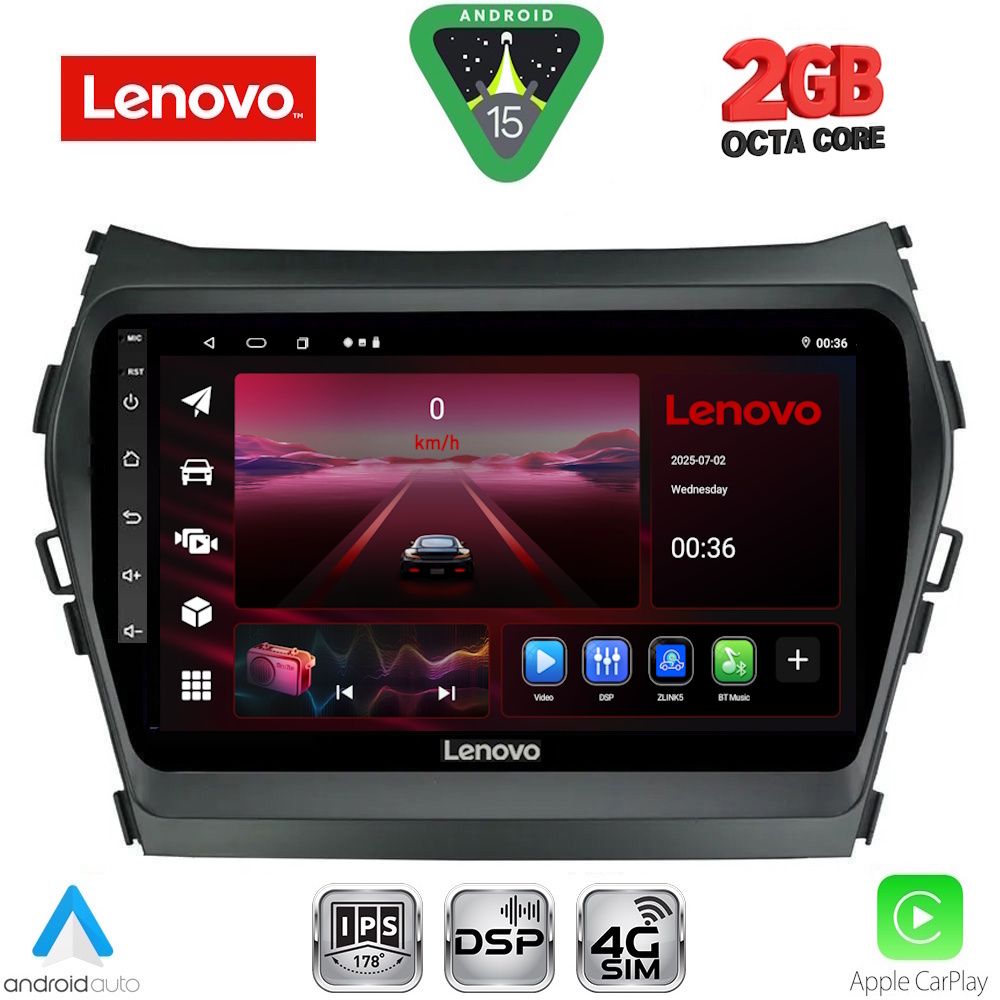 LVF5238_15_ LENOVO LVF 5238_CPA (9inc) MULTIMEDIA TABLET for HYUNDAI IX45 - SANTA FE mod. 2013-2017 - Image 1