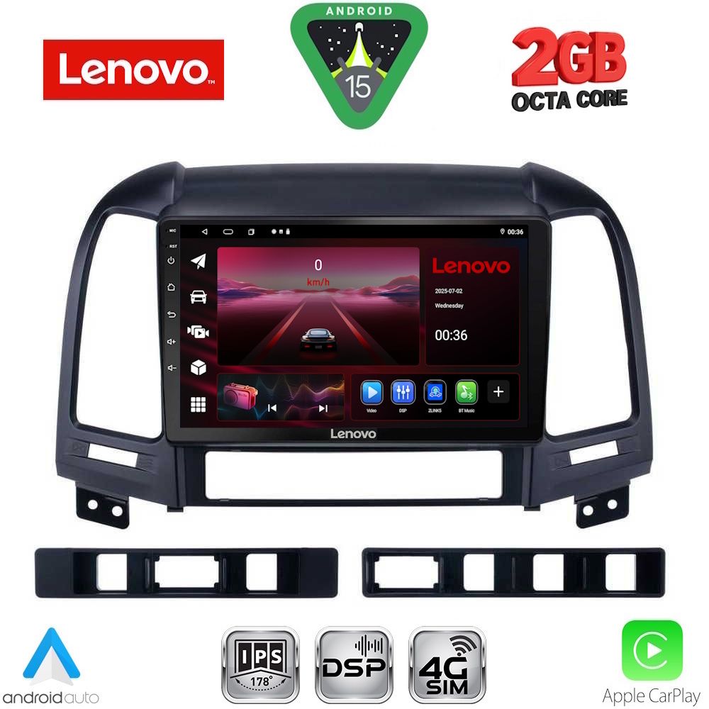 LVF5239_15_ LENOVO LVF 5239_CPA (9inc) MULTIMEDIA TABLET for HYUNDAI SANTA FE mod. 2005-2013 - Image 1