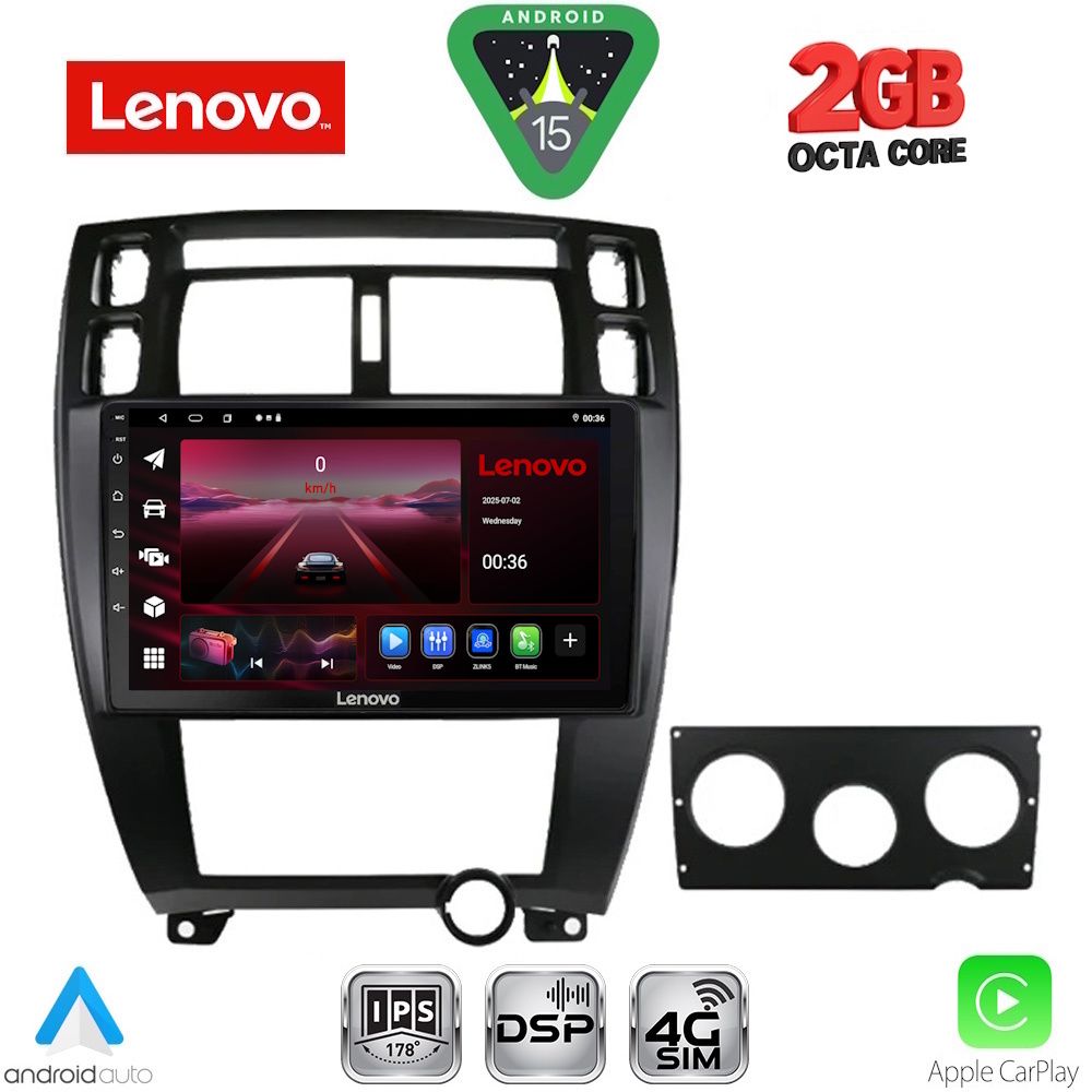 LVF5241BL_15_ LENOVO LVF 5241BL_CPA (10inc) MULTIMEDIA TABLET for HYUNDAI TUCSON mod. 2004-2010 (BLACK) - Image 1