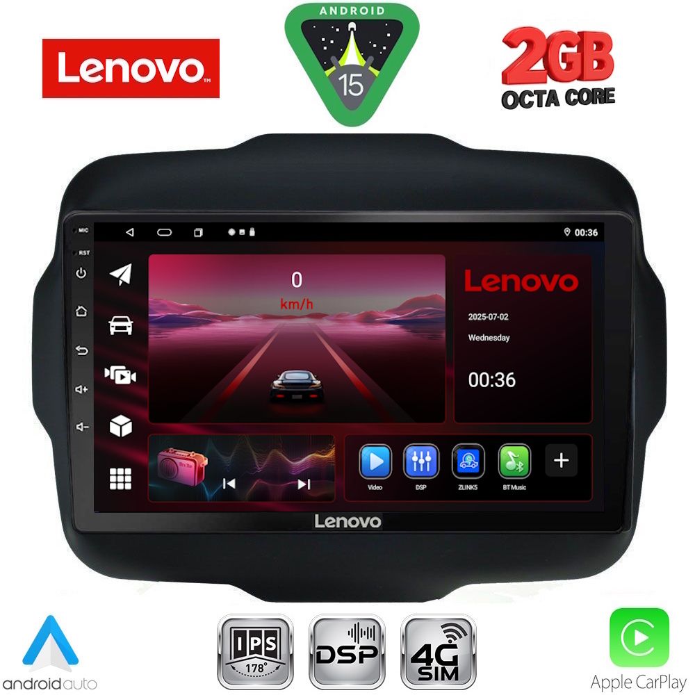 LVF5290_15_ LENOVO LVF 5290_CPA (9inc) MULTIMEDIA TABLET for JEEP RENEGADE mod. 2014-2025 - Image 1