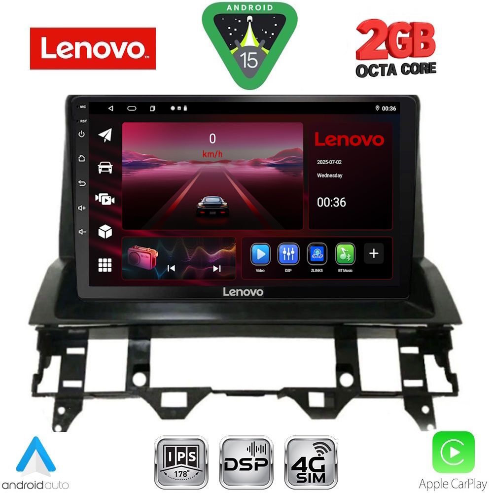 LVF5376_DASH_15_ LENOVO LVF 5376_CPA DASH (10inc) MULTIMEDIA TABLET for MAZDA 6 mod. 2002-2008 - Image 1