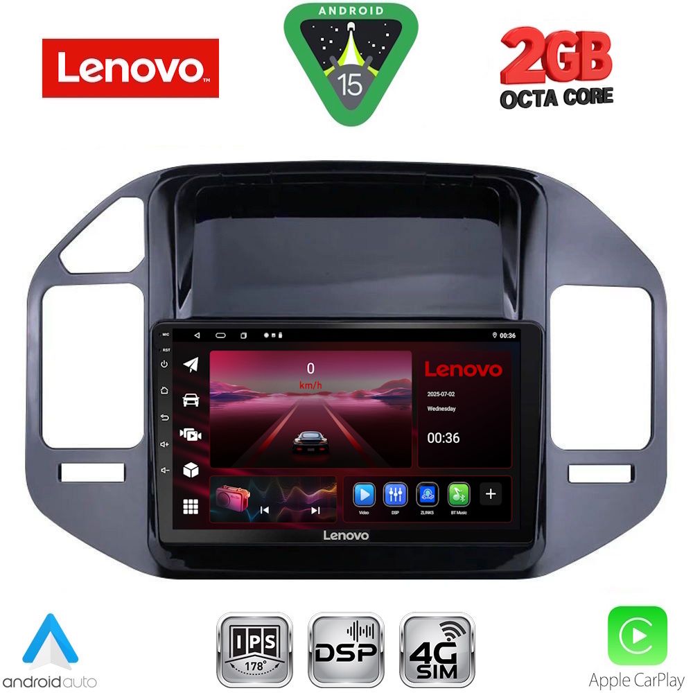 LVF5444_15_ LENOVO LVF 5444BL_CPA (9inc) MULTIMEDIA TABLET for MITSUBISHI PAJERO mod. 1999-2006 - Image 1