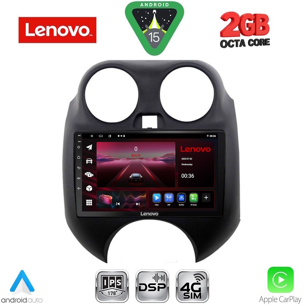 LVF5459_15_ LENOVO LVF 5459_CPA (9inc) MULTIMEDIA TABLET for NISSAN MICRA mod. 2010-2014 - Image 1