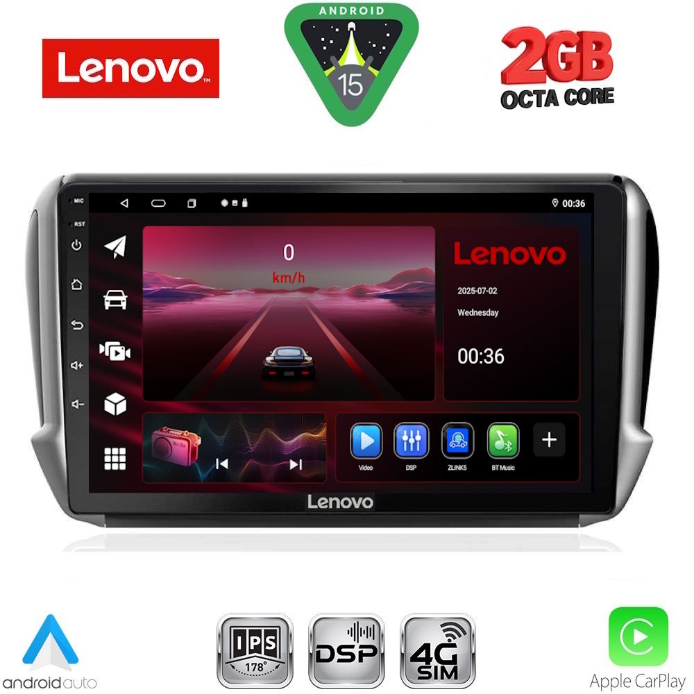 LVF5508_15_ LENOVO LVF 5508_CPA (10inc) MULTIMEDIA TABLET for PEUGEOT 208-2008 mod. 2012-2021 - Image 1