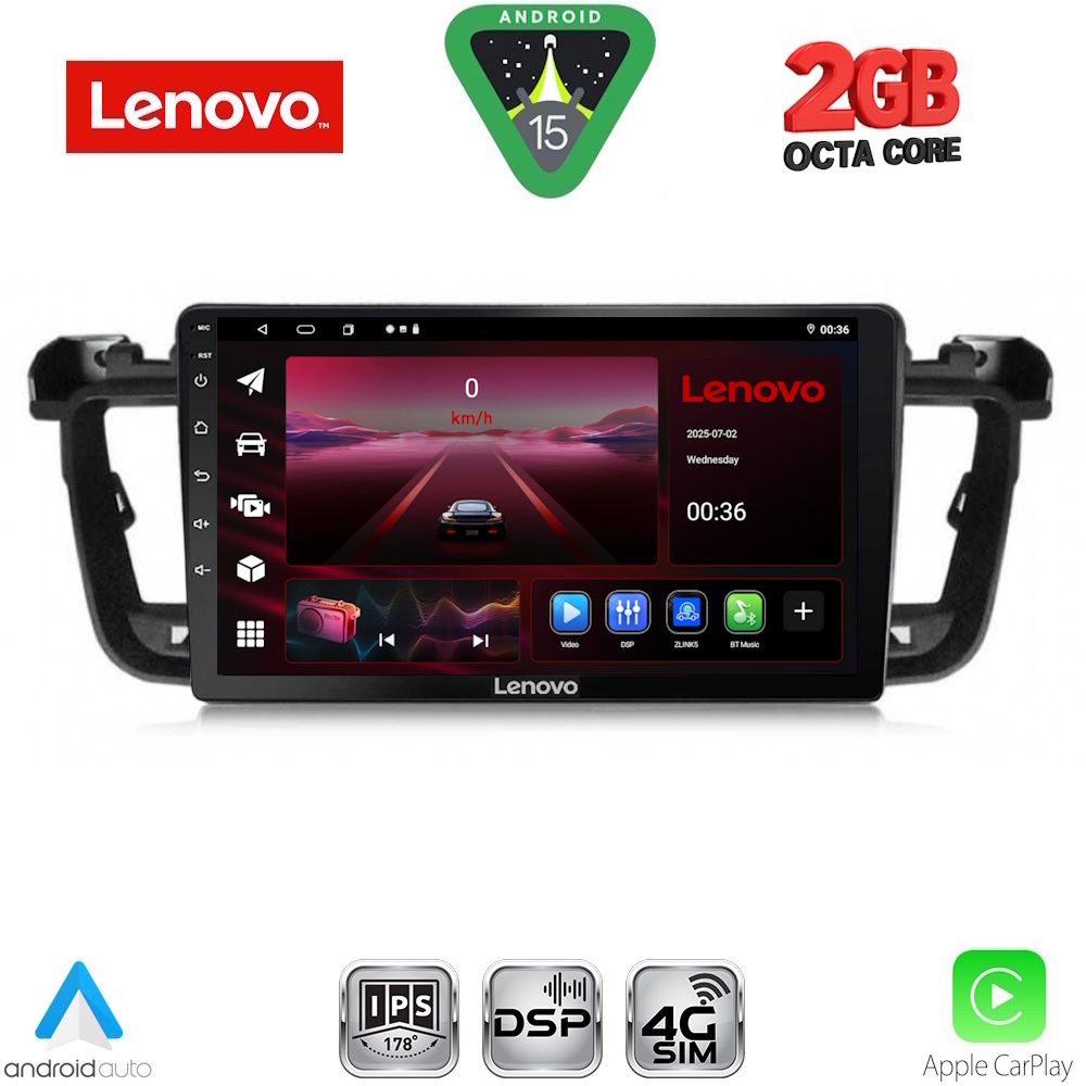 LVF5518_15_ LENOVO LVF 5518_CPA (9inc) MULTIMEDIA TABLET for PEUGEOT 508 mod. 2010-2016 - Image 1