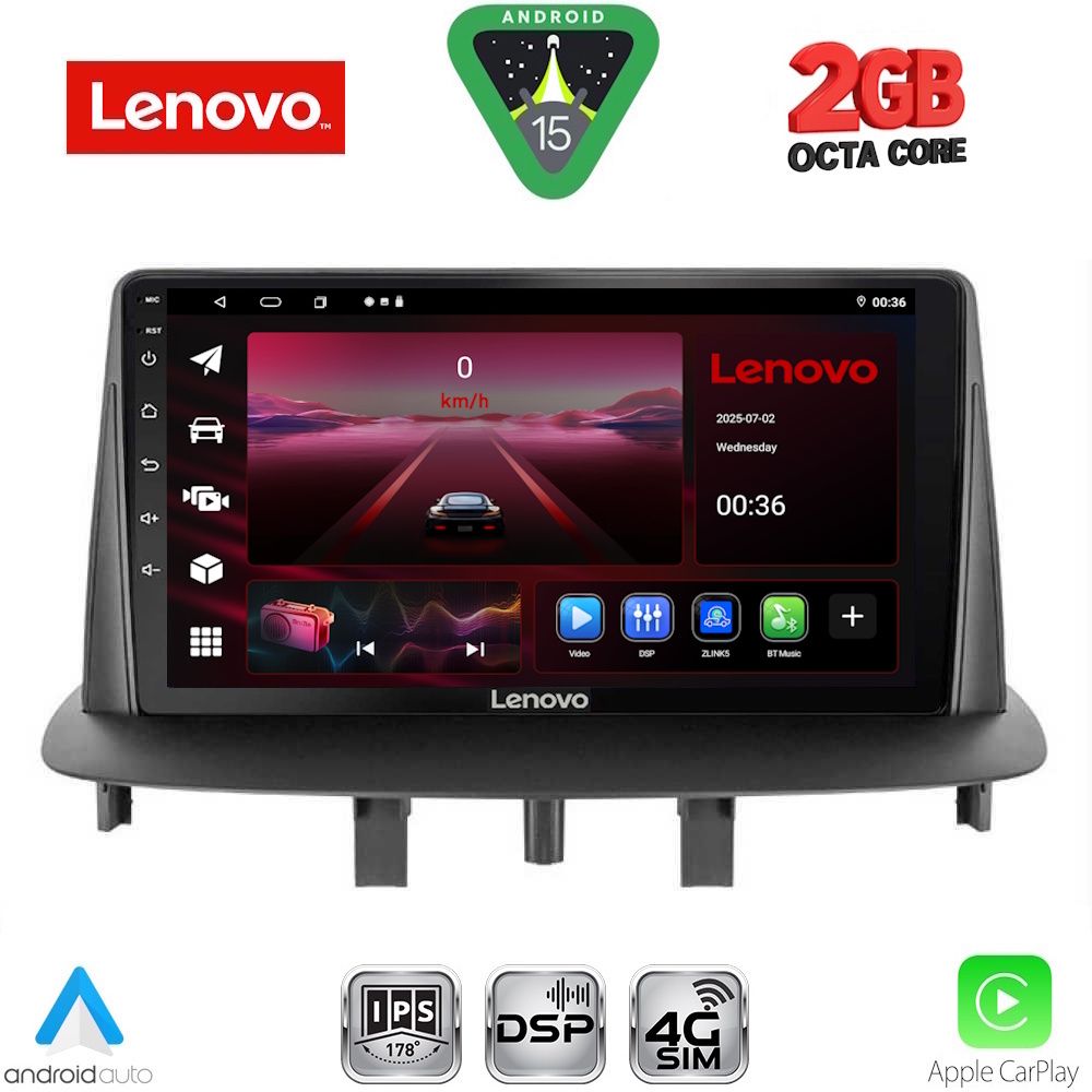 LVF5556_15_ LENOVO LVF 5556_CPA (9inc) MULTIMEDIA TABLET for RENAULT MEGANE 3 mod. 2009-2016 - Image 1