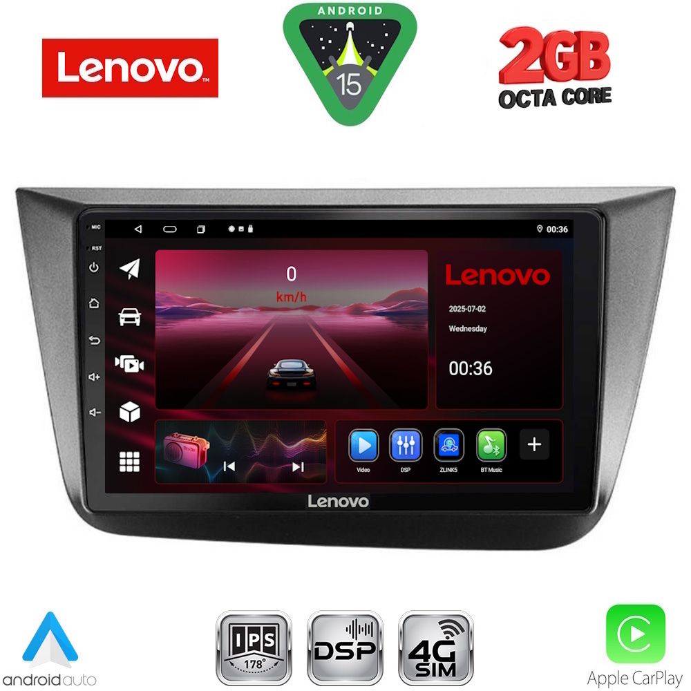 LVF5570_15_ LENOVO LVF 5570_CPA (9inc) MULTIMEDIA TABLET for SEAT ALTEA mod. 2004-2015 - Image 1