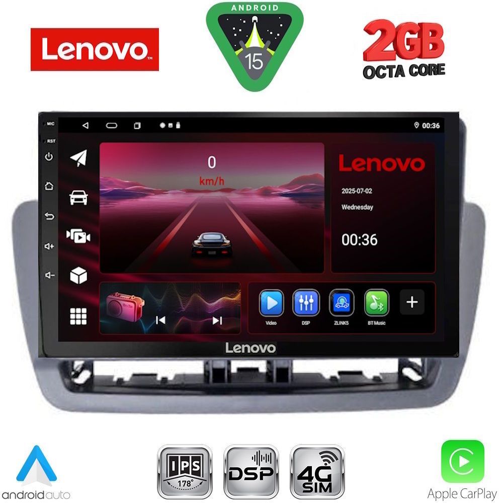 LVF5572GR_15 LENOVO LVF 5572GR_CPA (9inc) MULTIMEDIA TABLET for SEAT IBIZA mod. 2012-2015 - Image 1