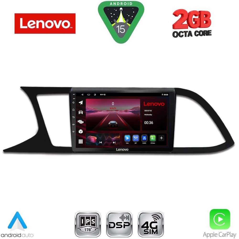 LVF5575_15_ LENOVO LVF 5575_CPA (9inc) MULTIMEDIA TABLET for SEAT LEON mod. 2012-2021 - Image 1