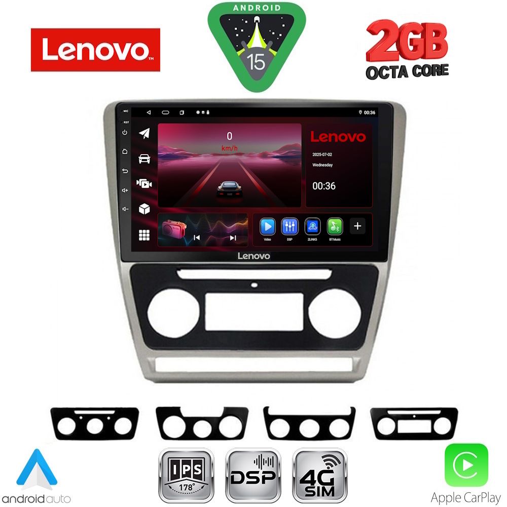 LVF5595SL_15_ LENOVO LVF 5595SL_CPA (10inc) MULTIMEDIA TABLET for SKODA OCTAVIA 5 mod. 2005-2012 (SILVER) - Image 1