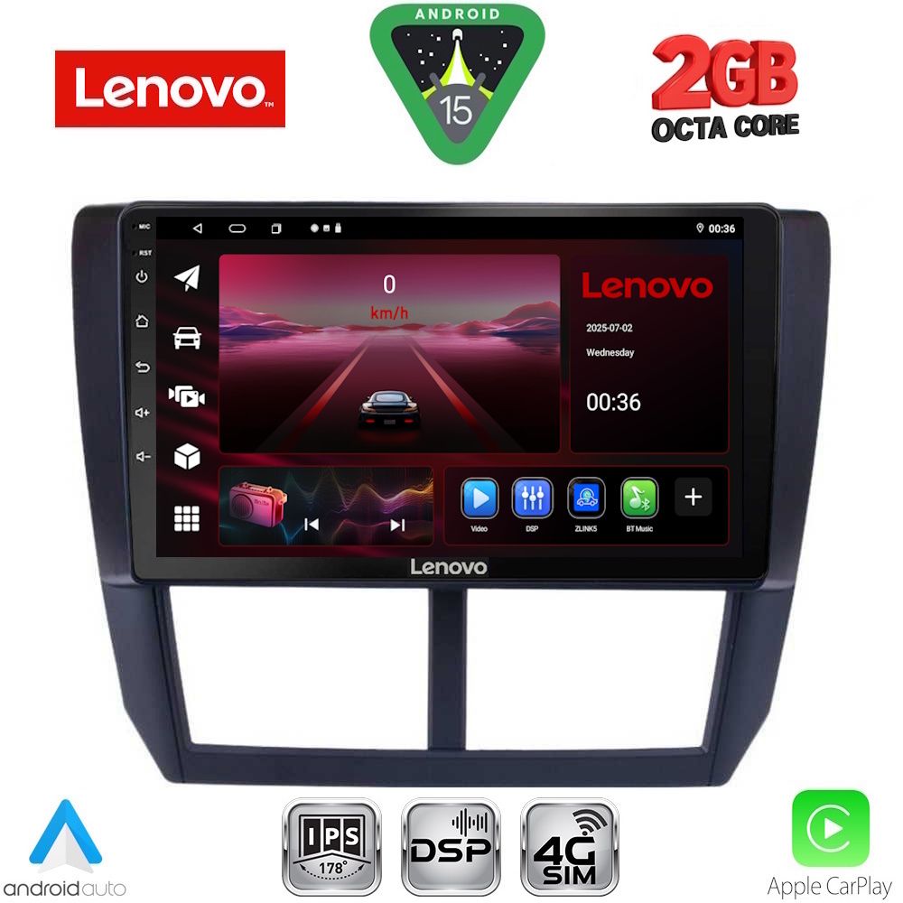 LVF5662_15_ LENOVO LVF 5662_CPA (9inc) MULTIMEDIA TABLET for SUBARU FORESTER - IMPREZA - XV mod. 2008-2013 - Image 1