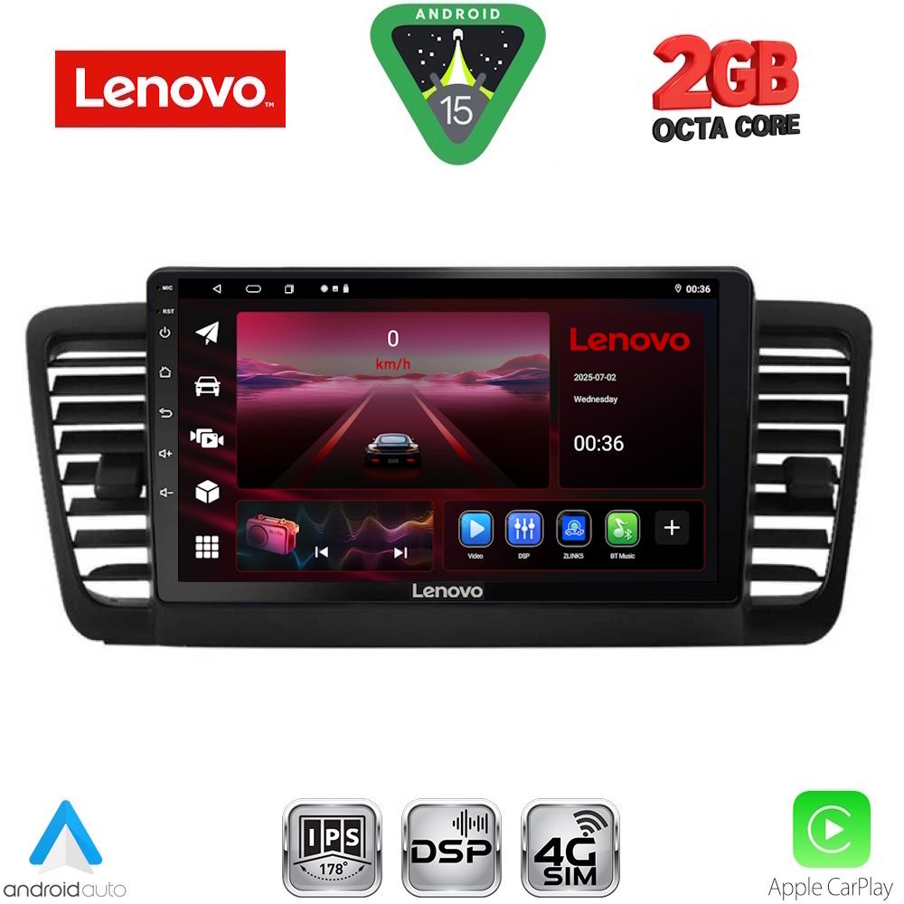 LVF5665_15_ LENOVO LVF 5665_CPA (9inc) MULTIMEDIA TABLET for SUBARU LEGACY - OUTBACK mod. 2002-2008 - Image 1