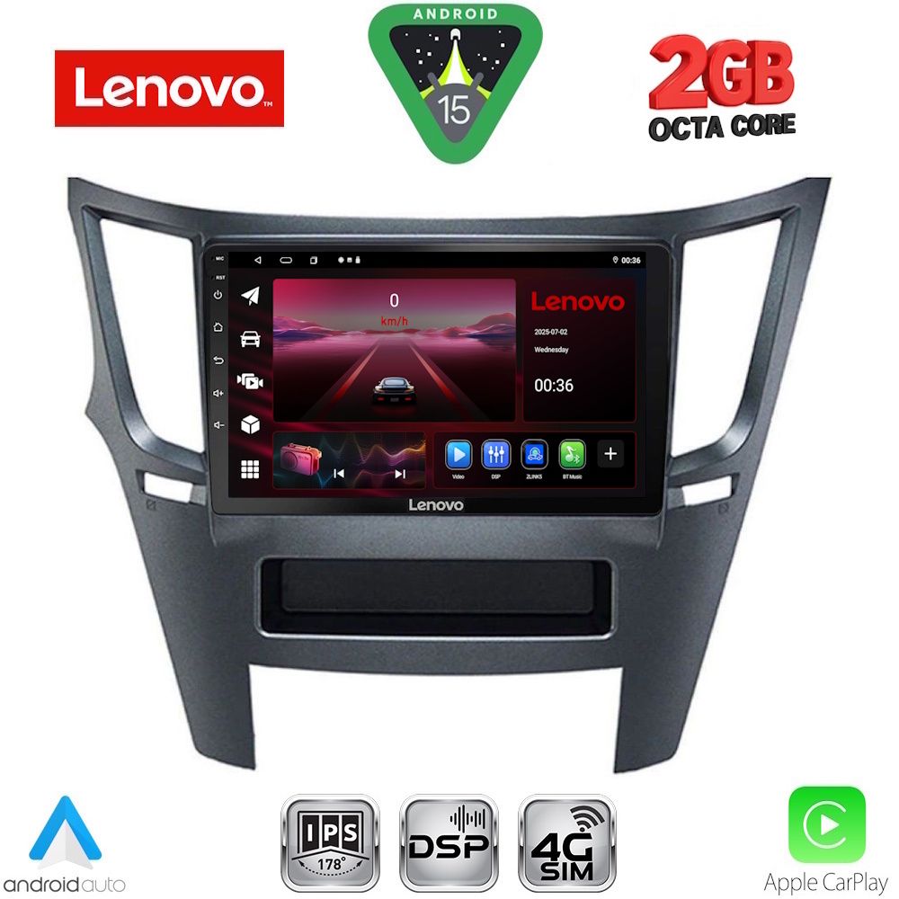 LVF5667_15_ LENOVO LVF 5667_CPA (9inc) MULTIMEDIA TABLET for SUBARU LEGACY – OUTBACK mod. 2009-2014 - Image 1