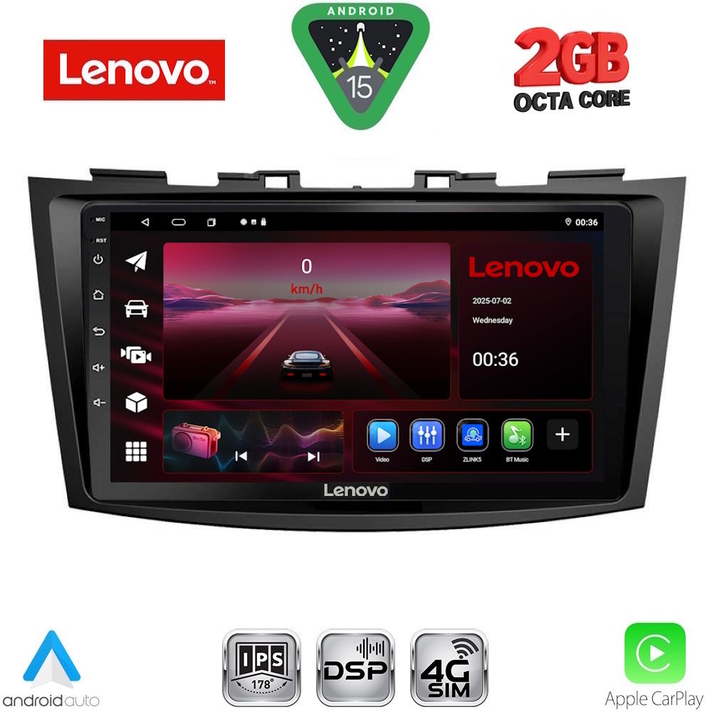 LVF5685_15_ LENOVO LVF 5685_CPA (9inc) MULTIMEDIA TABLET for SUZUKI SWIFT mod. 2011-2016 - Image 1